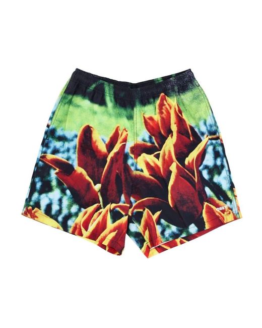 Obey Herrenshorts Mit Blumenmuster in Blue für Herren