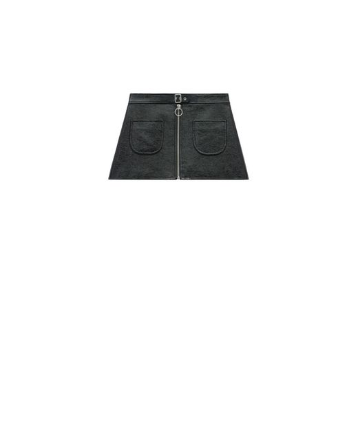 Courreges Black Short Skirts