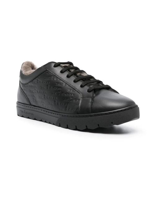 Kiton Black Sneakers for men