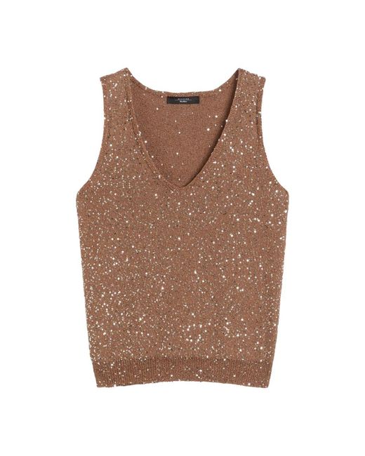 Weekend by Maxmara Sleeveless Tops in het Brown