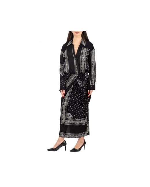 Pinko Kleedjes ,Zwart ,Polyester Elegante Jurk in het Black