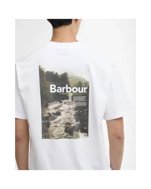 Barbour 1966 Graphic Oversized Tee in het White voor heren