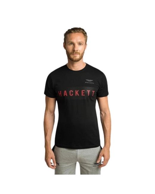 Hackett Baumwoll t-shirt in Black für Herren