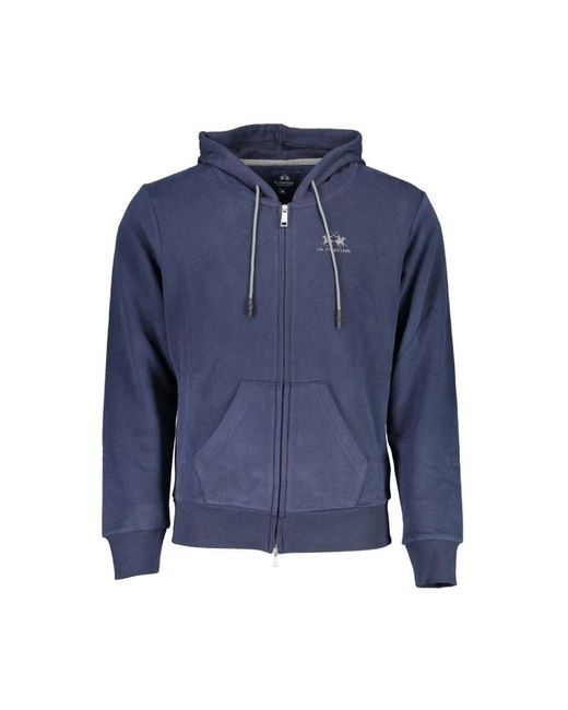 La Martina Blue Zip-Throughs for men