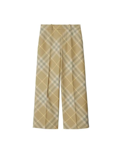Burberry Natural Cropped Trousers