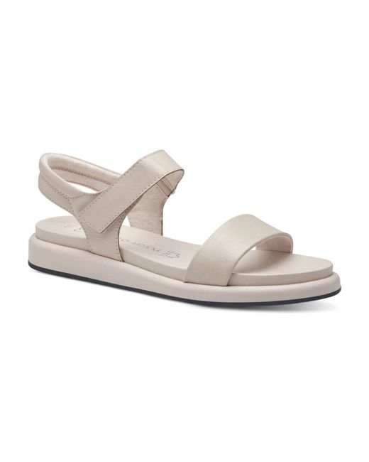 Marco Tozzi White Flat Sandals