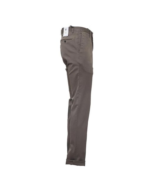 PT Torino Gray Slim-Fit Trousers for men