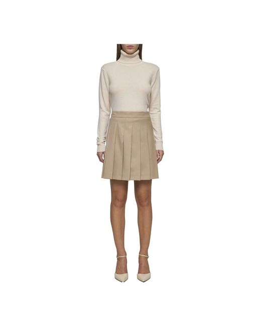 Max Mara Truien & Vesten ,Wol Wol Kasjmier Coltrui Sweater in het Natural