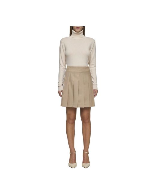 Max Mara Truien & Vesten ,Wol Wol Kasjmier Coltrui Sweater in het Natural