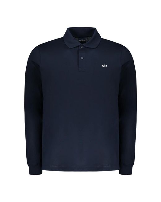 Paul & Shark Blue Long Sleeve T-Shirts for men
