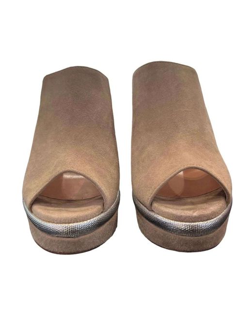 L'Autre Chose Brown Stylische sandalen