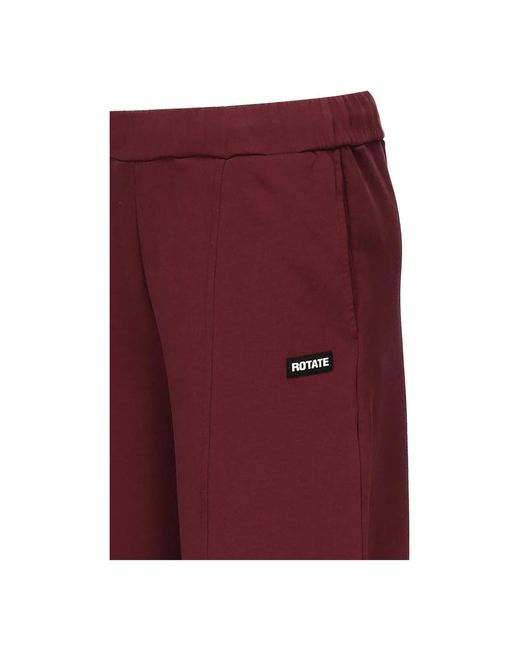 ROTATE BIRGER CHRISTENSEN Red Straight Trousers