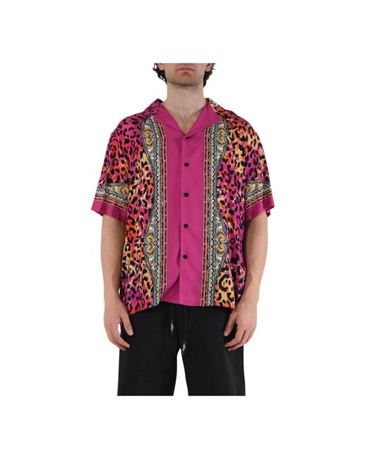 Just Cavalli Red Short Sleeve Shirts for men