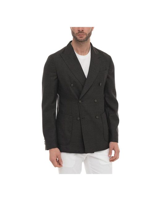 HUGO C-Hanry Double Breasted Jacket in het Black voor heren