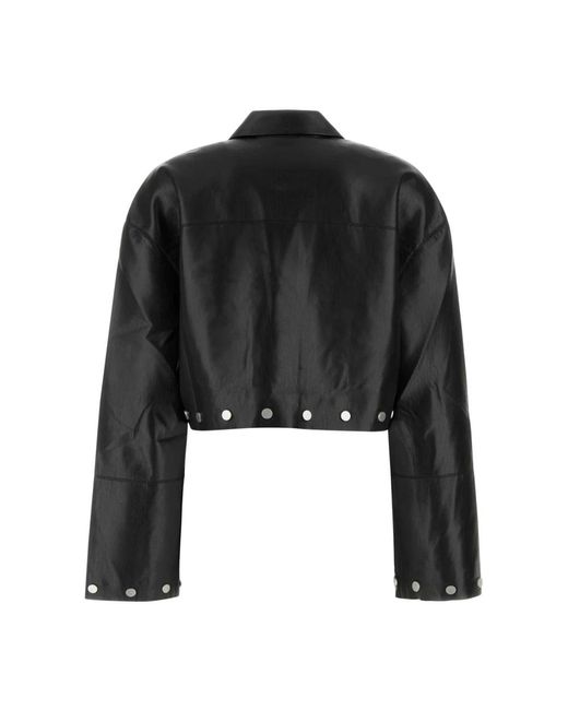 Nanushka Jassen ,Zwart ,Zwarte Synthetisch Leren Kassie Shirt in het Black