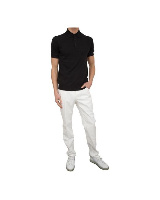 Paolo Pecora Black Polo Shirts for men