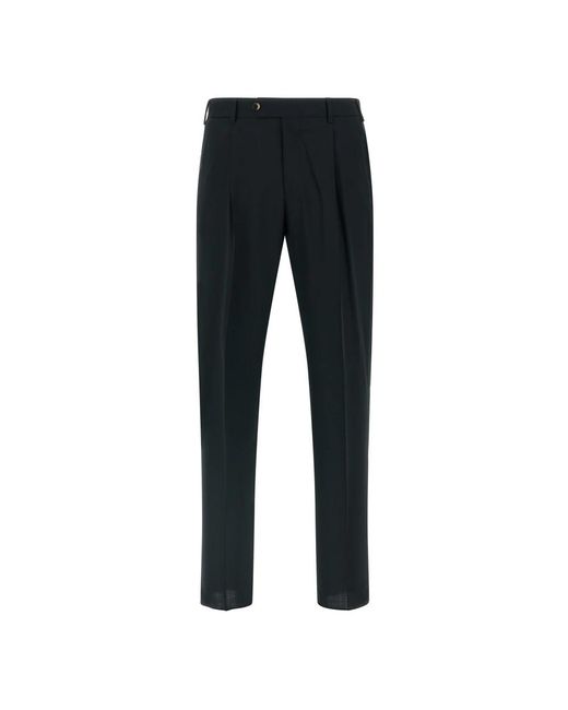 PT Torino Black Suit Trousers for men
