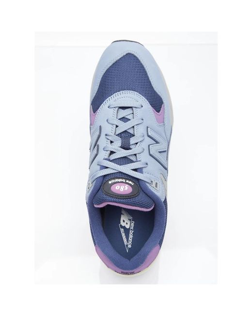 New Balance Leder-panel low top sneakers in Blue für Herren