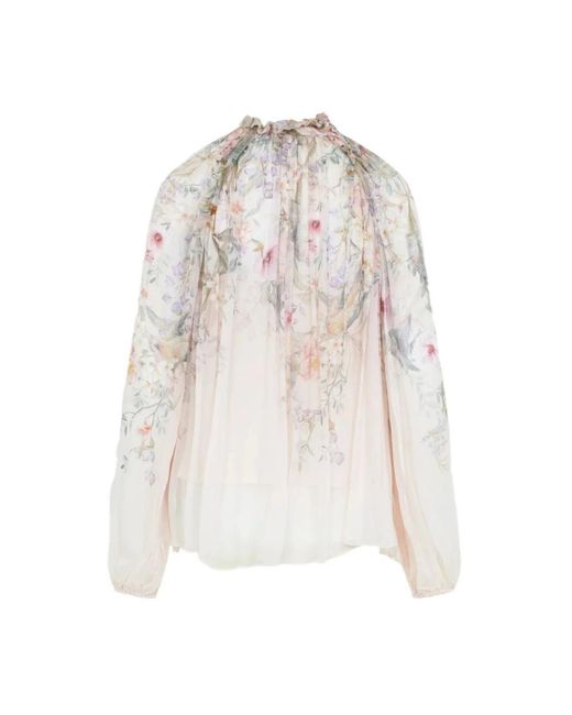 Zimmermann Overhemden ,Veelkleurig ,Rebellion Billow Blouse in het White