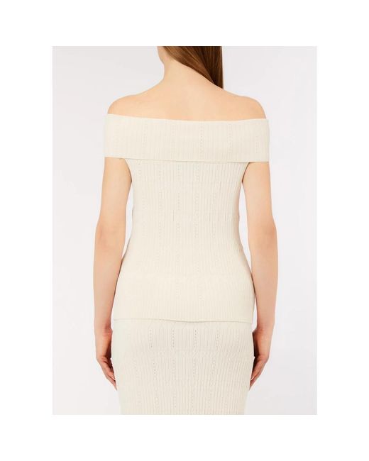 Liu Jo Natural Round-Neck Knitwear