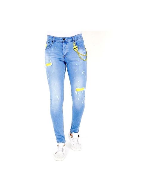 Local Fanatic Blue Skinny Jeans for men
