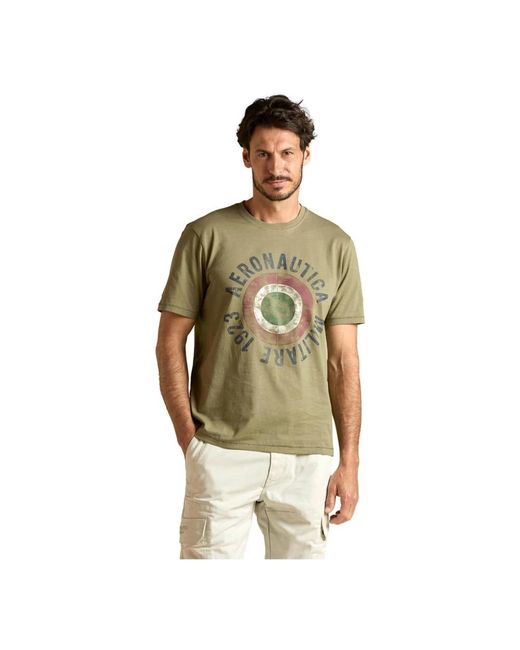 Aeronautica Militare Green T-Shirts for men