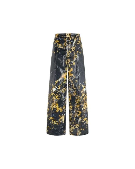 Roberto Cavalli Green Wide Trousers