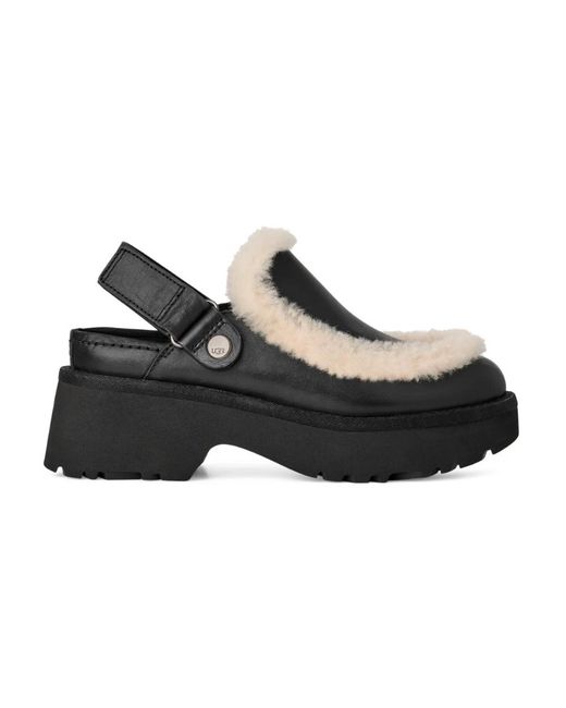 Ugg Black Esmee Leder Clog