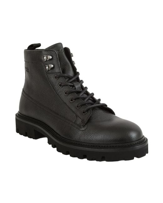 Boss Black Lace-Up Boots for men