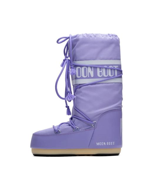 Moon Boot Purple Icon nylon winterstiefel,lila wasserdichte schneestiefel