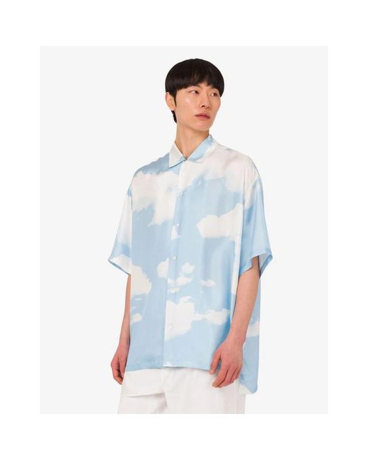 Moschino Blue Short Sleeve Shirts for men