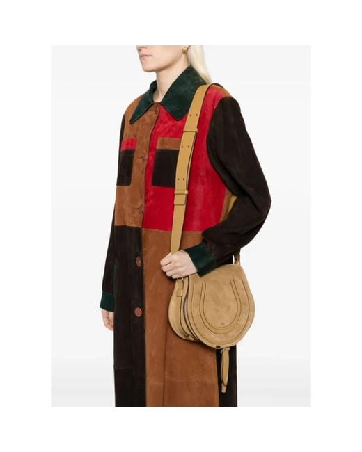 Chloé Marcie Saddle Bag in het Natural