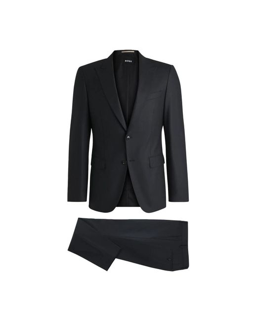 HUGO Black Single Breasted Suits for men