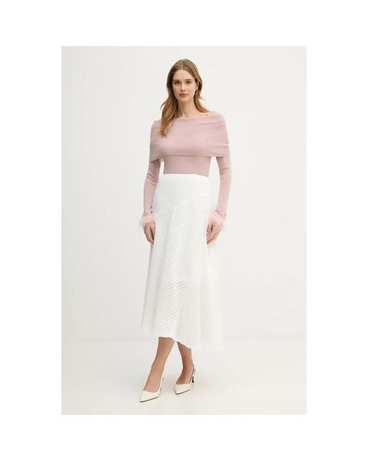 Midi Skirts DKNY de color White