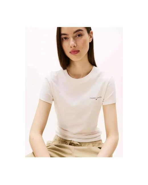 Tommy Hilfiger T-Shirts in het Natural