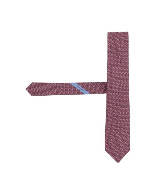 Ferragamo Zijden Das in het Purple voor heren