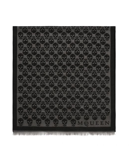 Winter Scarves McQueen de hombre de color Black