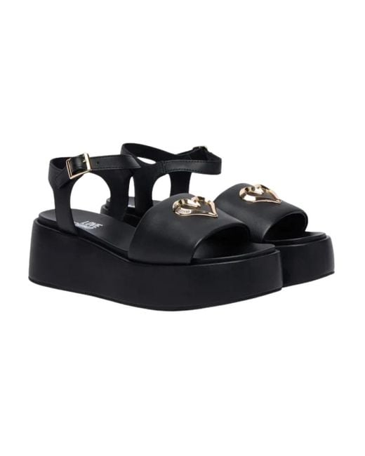 Love Moschino Black High Heel Sandals