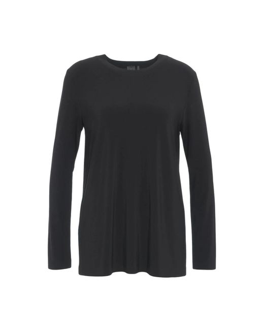 Long Sleeve Tops Norma Kamali de color Black