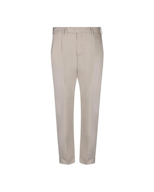 Pantaloni bianchi in misto cotone straight leg di PT Torino in Gray da Uomo
