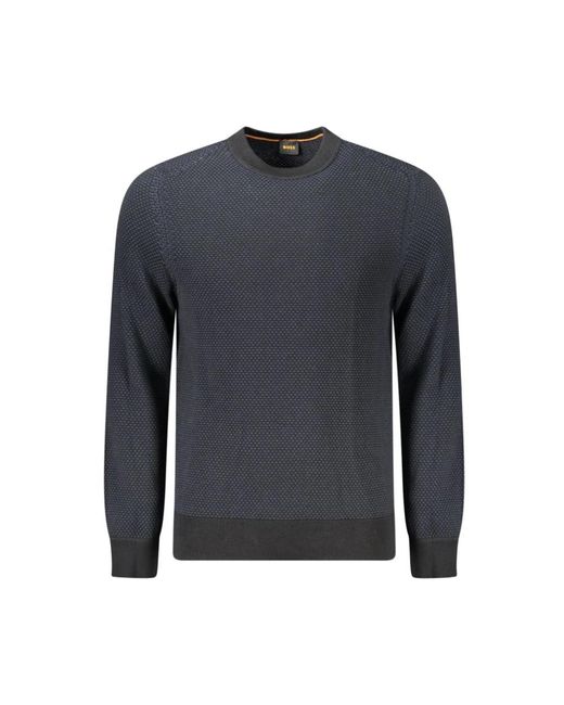 Round-Neck Knitwear di HUGO in Blue da Uomo