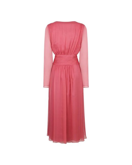 Midi Dresses Alberta Ferretti de color Pink