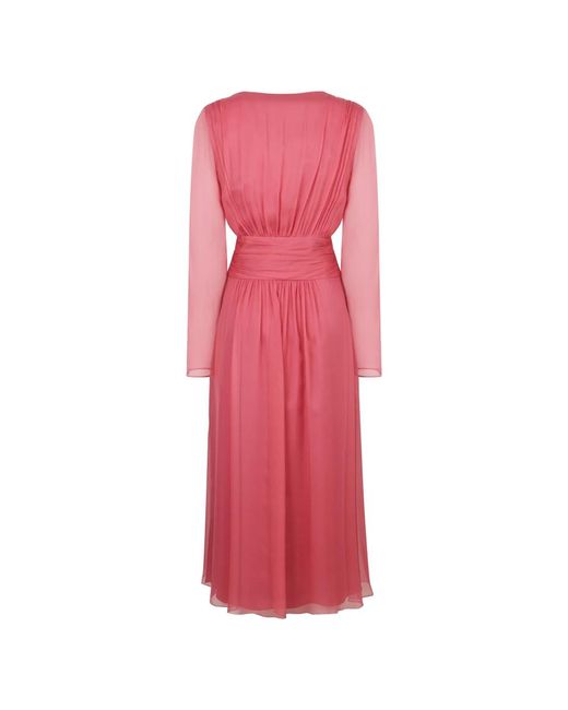Alberta Ferretti Pink Midi Dresses