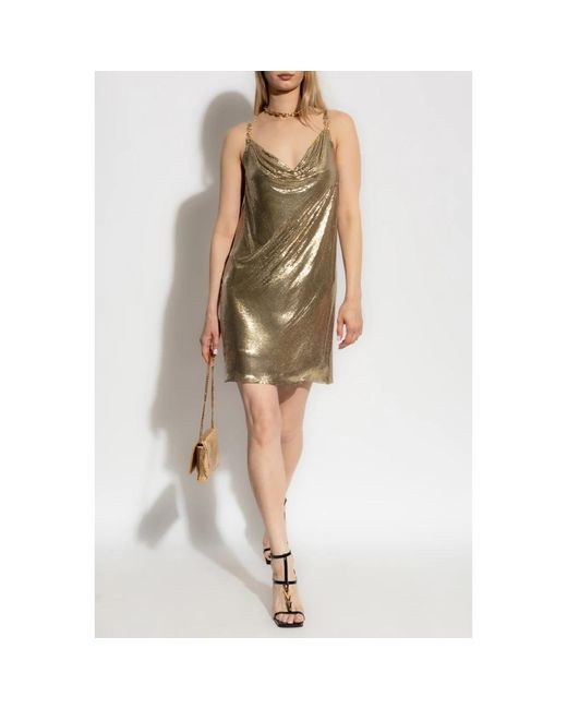 Versace Green Pailletten-Trägerkleid