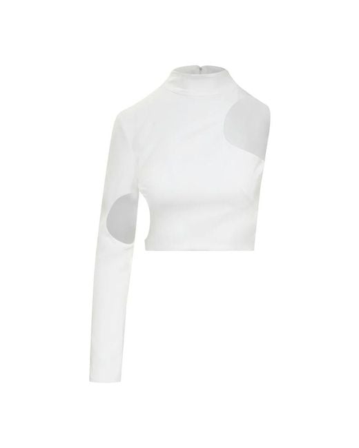 Monot White Top mit kreisausschnitt