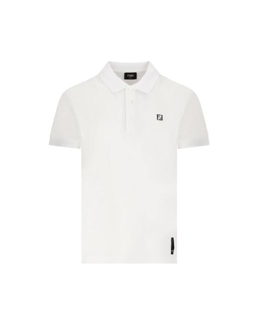 Fendi White Polo Shirts for men