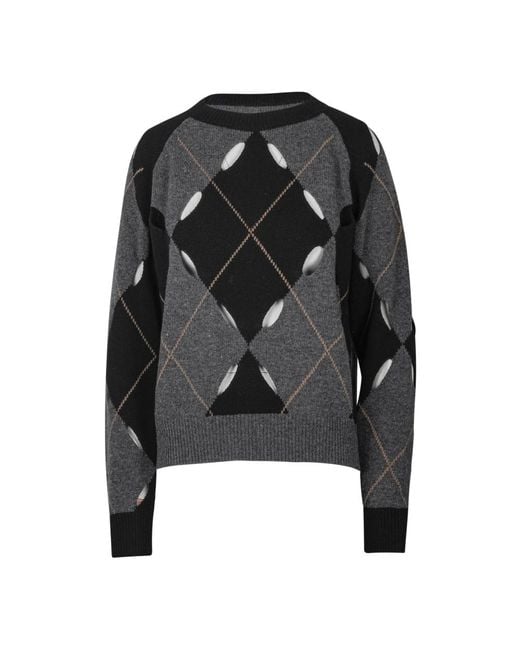 Jucca Round-Neck Knitwear in het Black