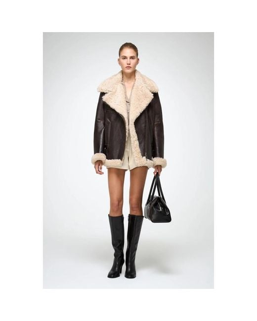 V.sp Faux Fur & Shearling Jackets in het Black