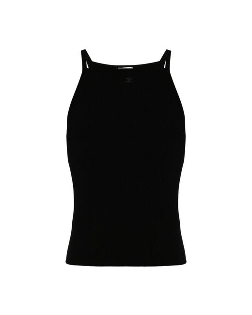 Courreges Sleeveless Tops in het Black voor heren