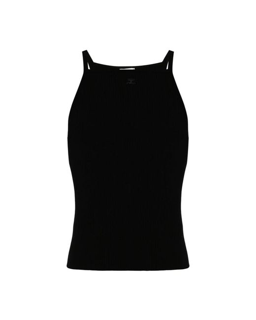 Courreges Sleeveless Tops in het Black voor heren